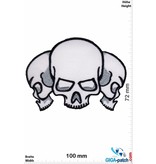 Totenkopf 3 Skulls - white