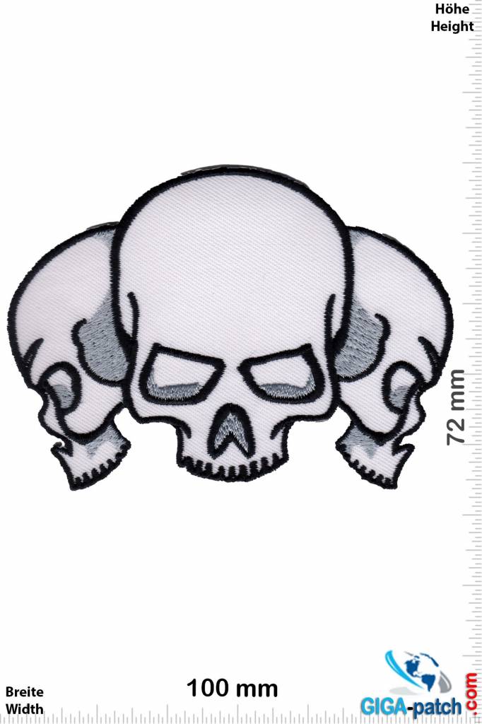 Totenkopf 3 Skulls - white