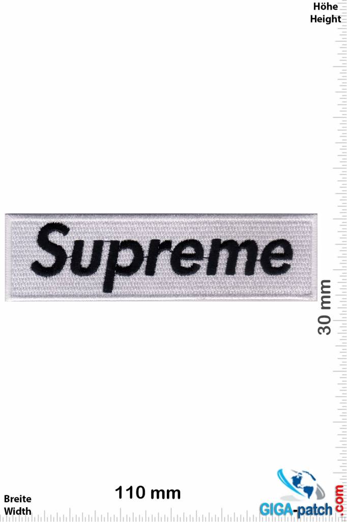 Black and shop white supreme sticker