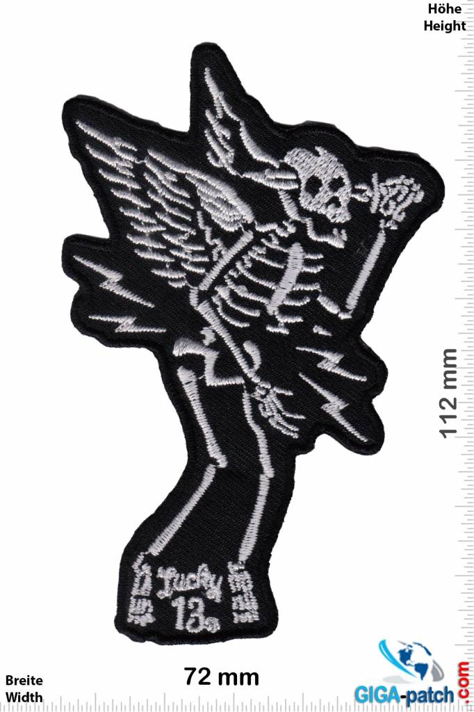 Lucky 13 Lucky 13 - Skull Fly - silver