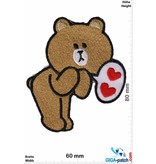 Line Line Bear - Heart