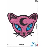 Cartoon Pink Cat - Kopf - Moon