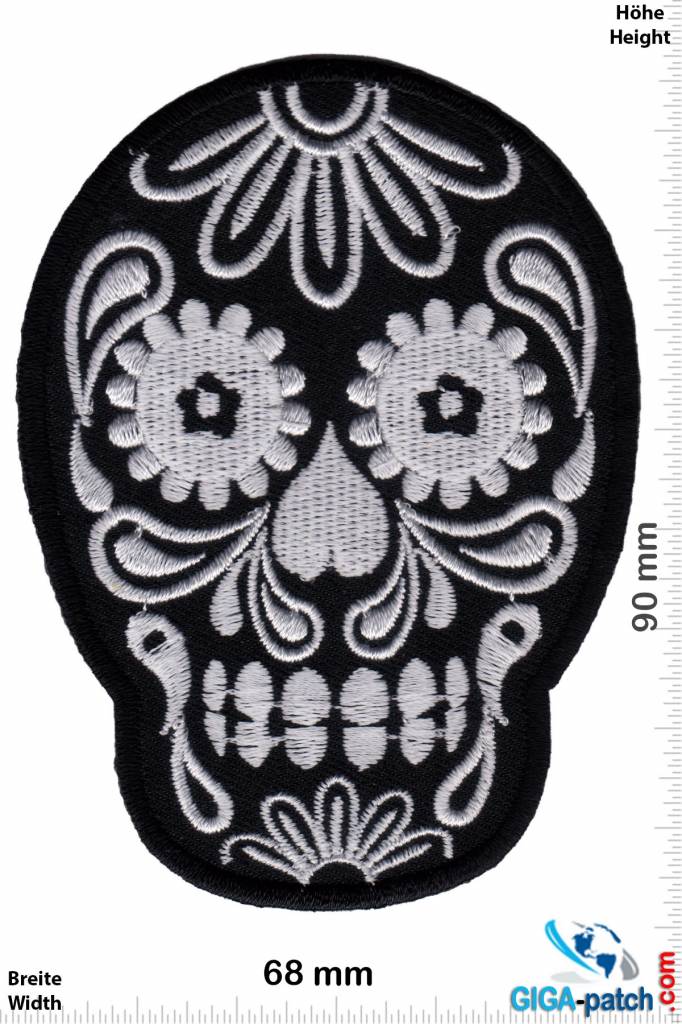 Muerto Skull - Totenkopf - Muerto- black silver