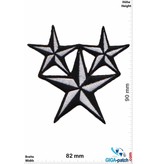Stern 3 Star - silber / schwarz