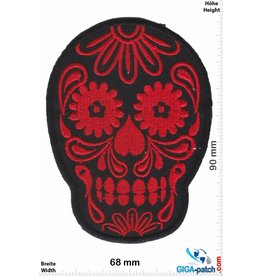 Muerto Skull - Totenkopf - Muerto- black red