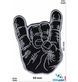 Oldschool Mudra - Metal Sign - Pommesgabel - black
