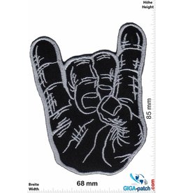 Oldschool Mudra - Metal Sign - Pommesgabel - black