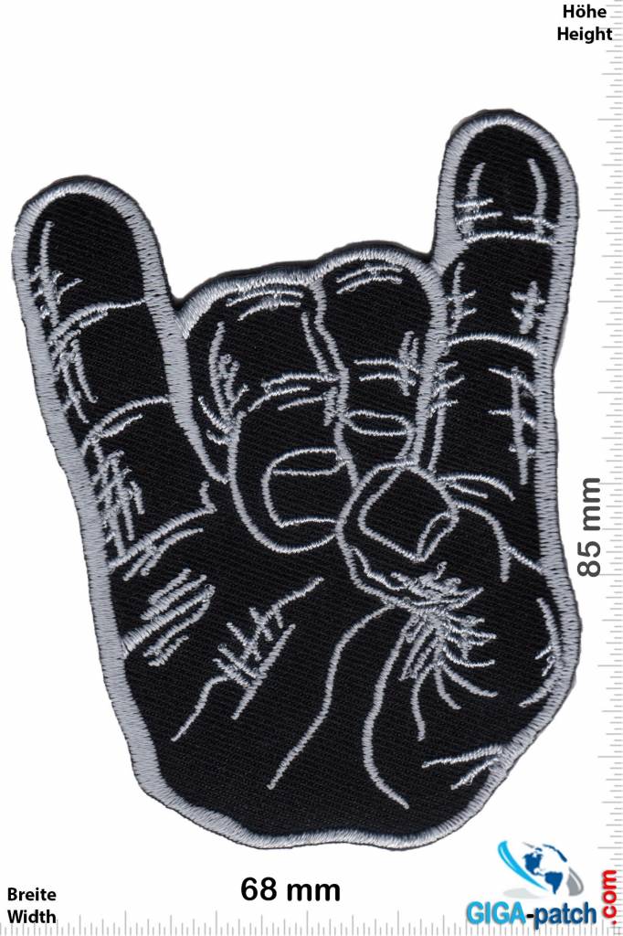 Oldschool Mudra - Metal Sign - Pommesgabel - black