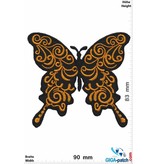 Schmetterling, Papillon, Butterfly Schmetterling -gold- old school