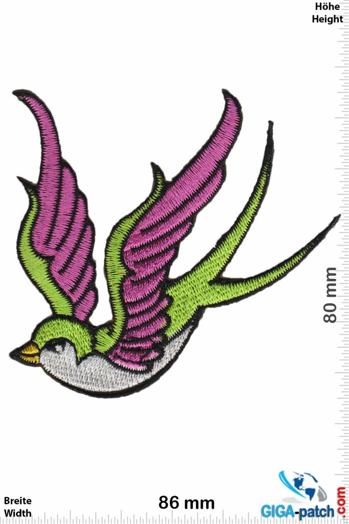 Vögel, Oiseau, Bird Bird right -green -pink