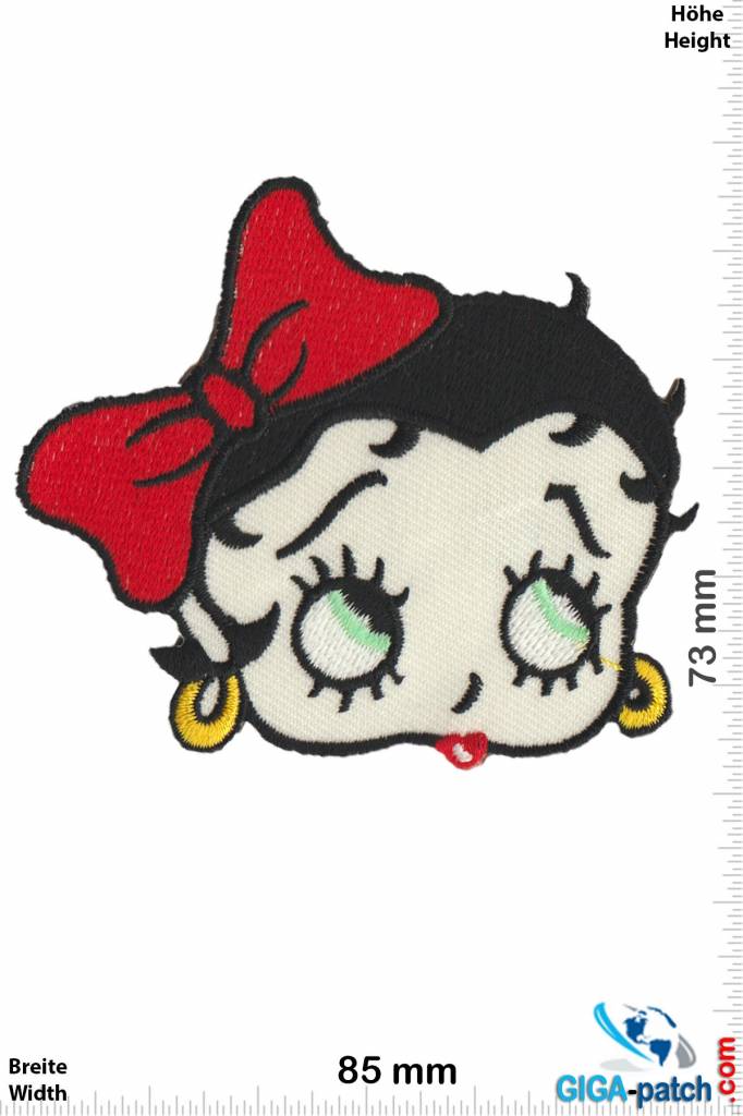 Betty Boop Head Shot Patch Cartoon Classic Icon Embroidered Iron On