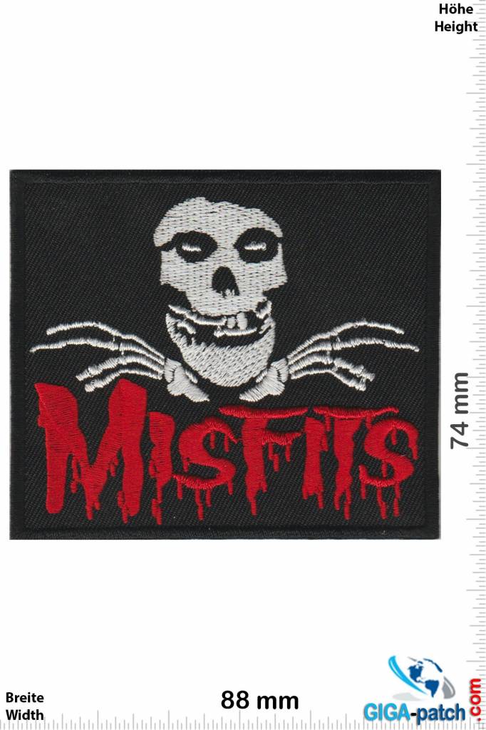 Misfit Misfits - Skull - red silver