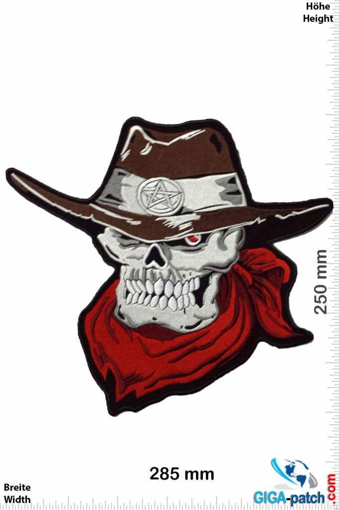 Cowboy Skull Cowboy USA - Totenkopf Cowboy USA - 28 cm - BIG