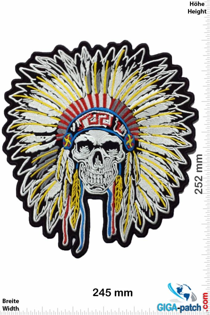 Indian Skull Indian Chief - Totenkopf Indianerhäuptling  - 25 cm - BIG