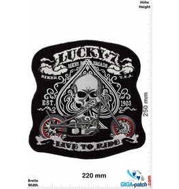Bikerpatch Lucky 7 - Live to Ride - 25 cm
