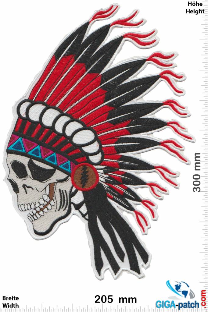 Indian Skull Indian Chief - Totenkopf Indianerhäuptling  - 30 cm - BIG
