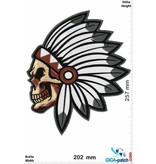 Indian Skull Indian Chief - Totenkopf Indianerhäuptling  - 26 cm - BIG