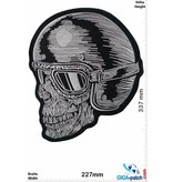 Bikerpatch Skull Helmet- Cafe Racer - 32 cm