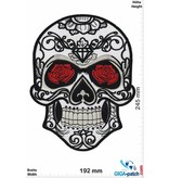 Muerto Skull - Muerto- - rose - weiss -  24 cm