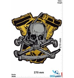 Biker Skull- Pirate - Reaper - Motor -  27 cm - BIG