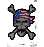 Biker USA - Totenkopf - Pirat- Skull -  26 cm - BIG