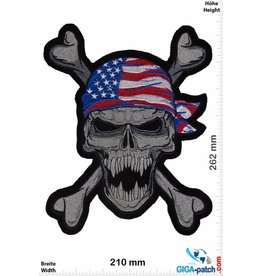 Biker USA - Totenkopf - Pirat- Skull -  26 cm - BIG