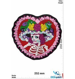 Skull Skullsweetie - Totenkopf Herz - Old School  - 25 cm - BIG