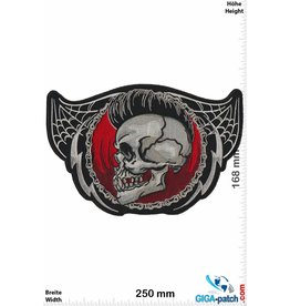 Biker Totenkopf - Irokese- Skull -  25 cm - BIG