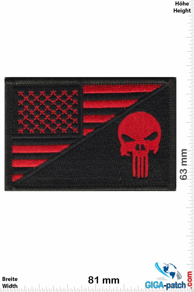 Punisher Punisher - Flag - USA - red