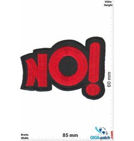 No   NO! - red