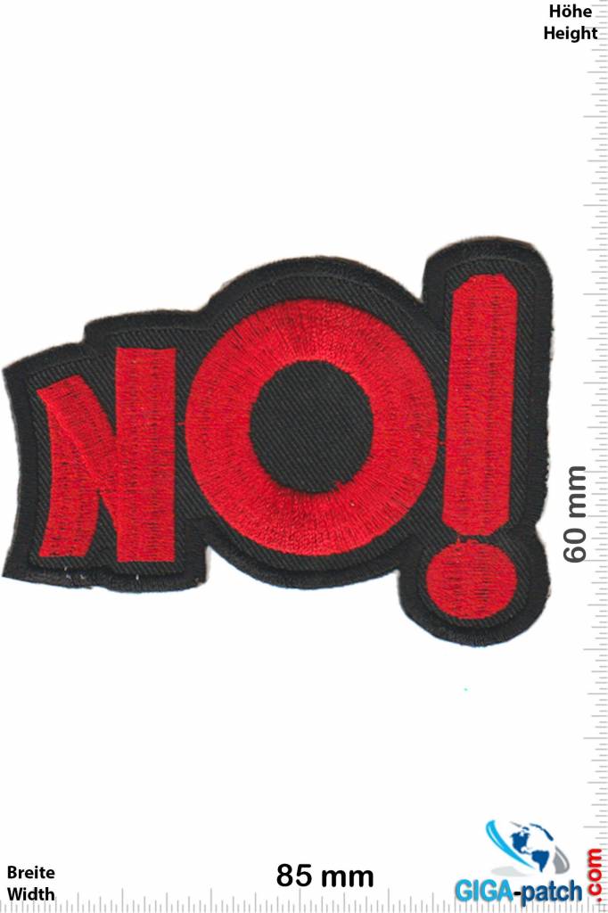 No   NO! - red