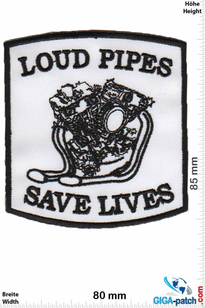 Biker Loud Pipes Sace Lives - black