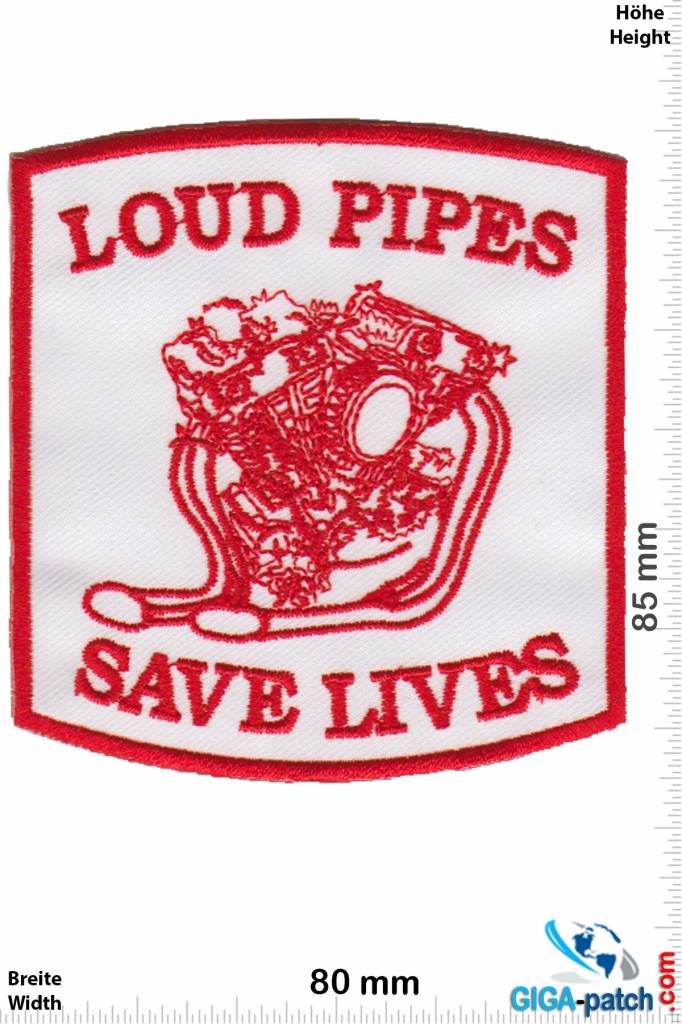 Biker Loud Pipes Sace Lives - red