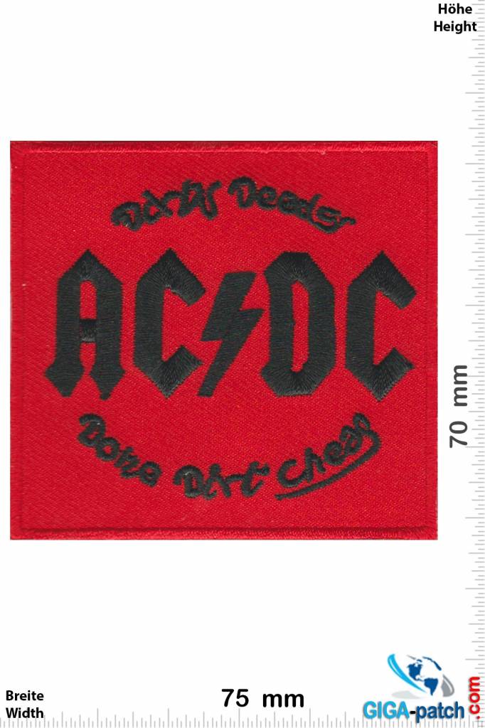 AC DC ACDC  - red  - AC/DC - Dirty Deeds Done Dirt Cheap