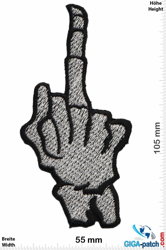 MittelFinger XXL Stinkefinger Fuck You Fick Dich Biker Kutte Aufnäher Patch  : : Automotive