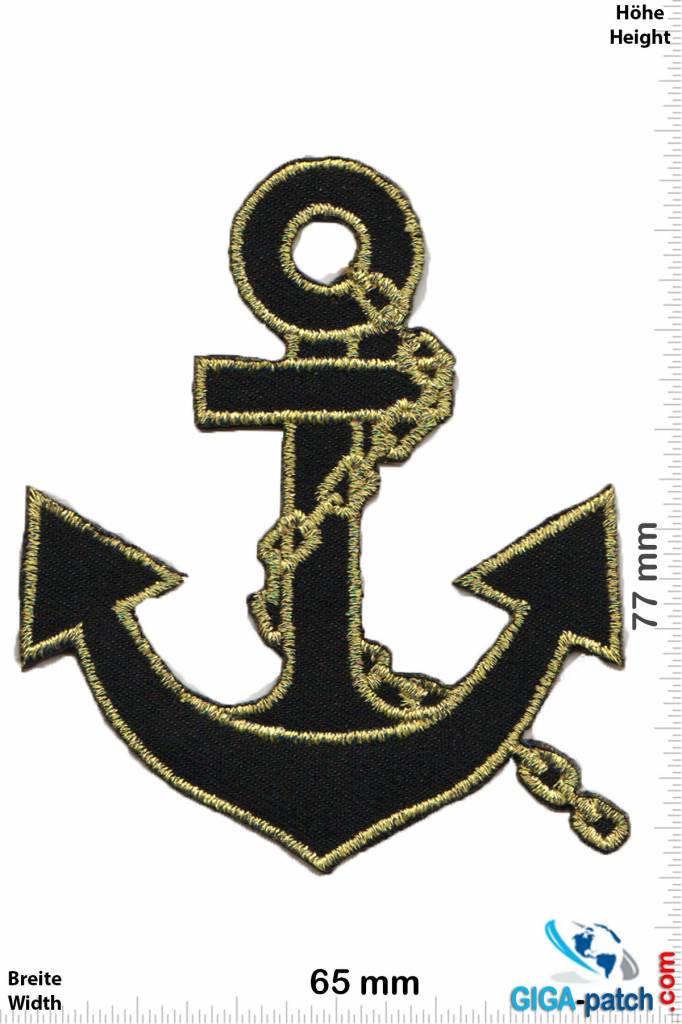 Marine Anchor - Navy - gold