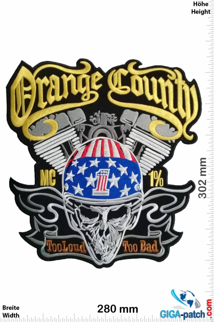 Orange Country Orange Country - MC 1% - Too Loud Too Bad -  33 cm - BIG