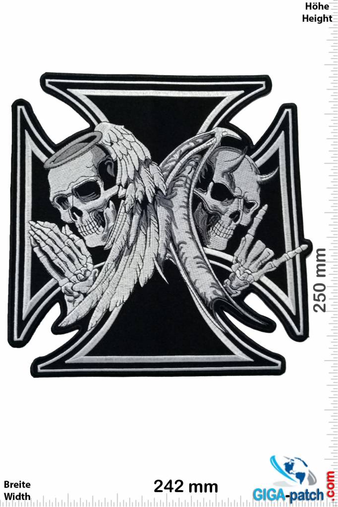 Totenkopf Skull - Angel - Devil - Cross -25 cm BIG