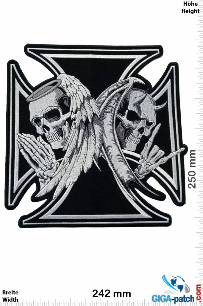 Totenkopf Totenkopf -  Engel - Teufel - Kreuz - 25 cm BIG