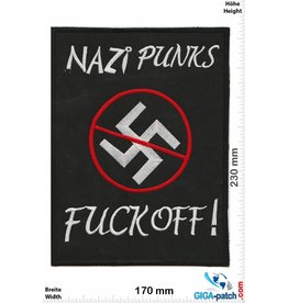 No Nazi Nazi Punks -  Fuck Off! - 23 cm - BIG