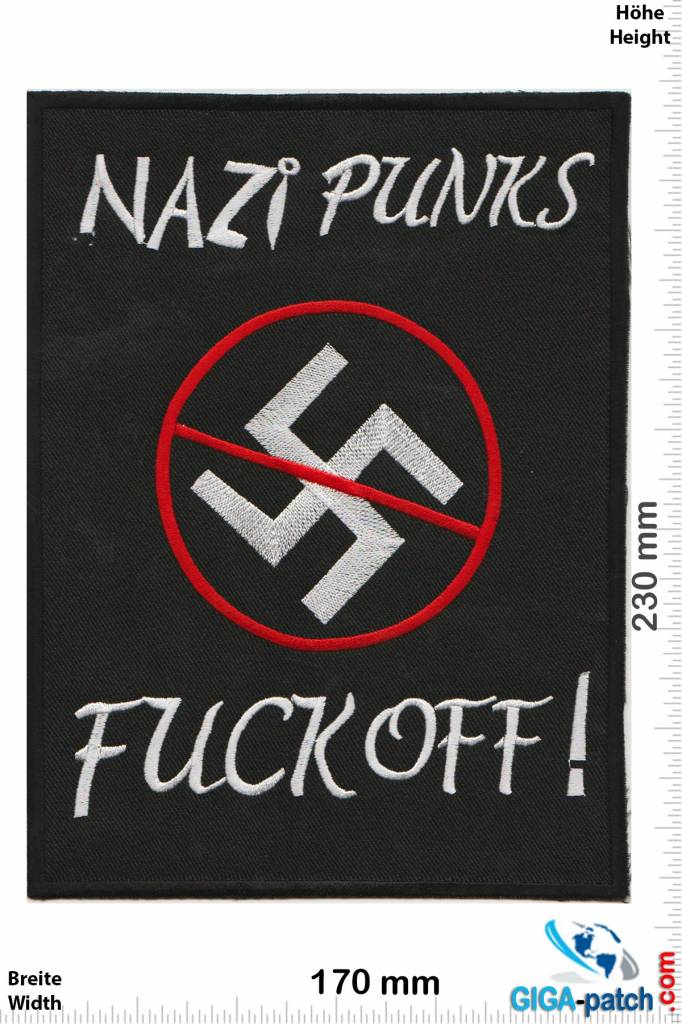 No Nazi Nazi Punks -  Fuck Off! - 23 cm - BIG