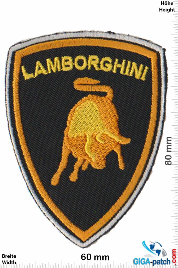 Lamborghini - Patch - Aufnäher - Aufnäher Shop / Patch - Shop - größter  weltweit - Patch Aufnäher Schlüsselanhänger Aufkleber