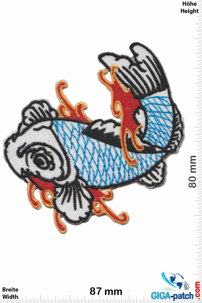 Fisch, Poisson, Fish Fish / Fisch - color - right / rechts Patch OldSchool