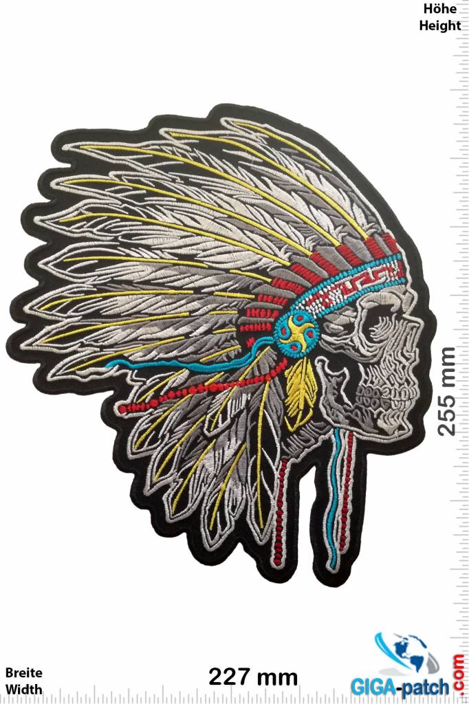 Indian Skull Indian Chief - Totenkopf Indianerhäuptling  - 25 cm - BIG