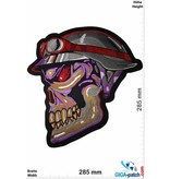 Cafe Racer Skull Helmet- Cafe Racer - purple - 28 cm