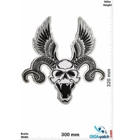 Devil Devil  - Skull - black white - 32 cm