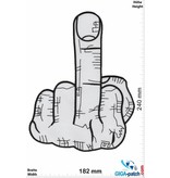 Fuck you Fuck You - Fuckfinger - white- 24 cm