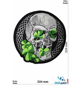 Totenkopf Irish Skull - Shamrock Skull - 22 cm