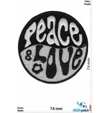 Frieden Peace & Love - schwarz weiss