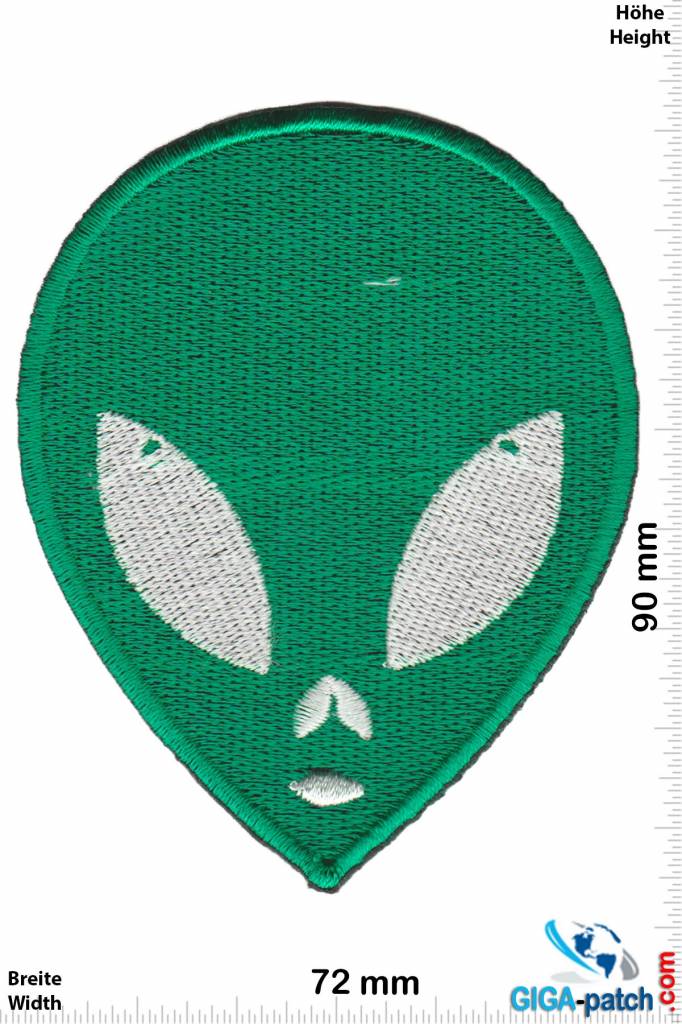 Alien grün Alien - Head - Kopf - grün -
